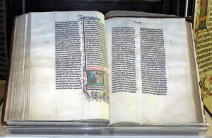 一部手抄的拉丁文《圣经》