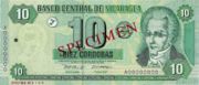 尼加拉瓜科多巴2002年版10 Cordobas面值——正面