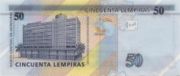 洪都拉斯伦皮拉2004年版50 Lempiras面值——反面