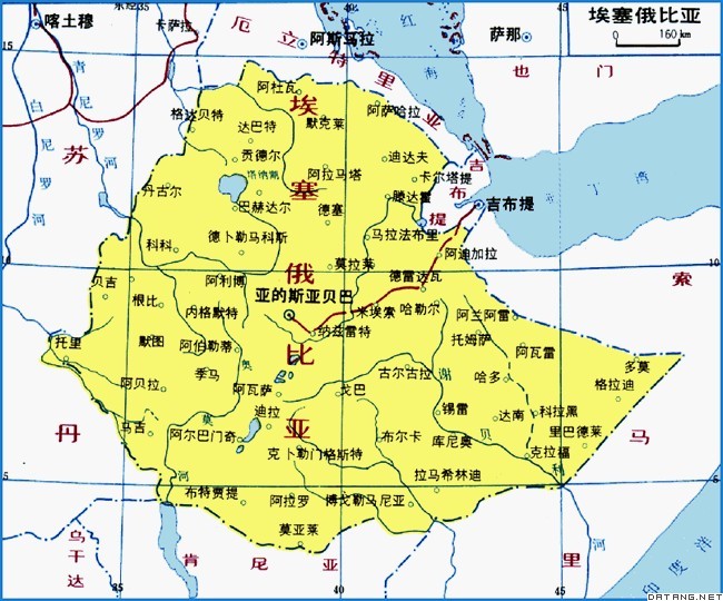 地图：埃塞俄比亚
