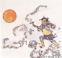 《夸父逐日》,KUA Fu chases the Sun,在线英语