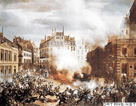 巴黎起义者与政府军激战（绘画）