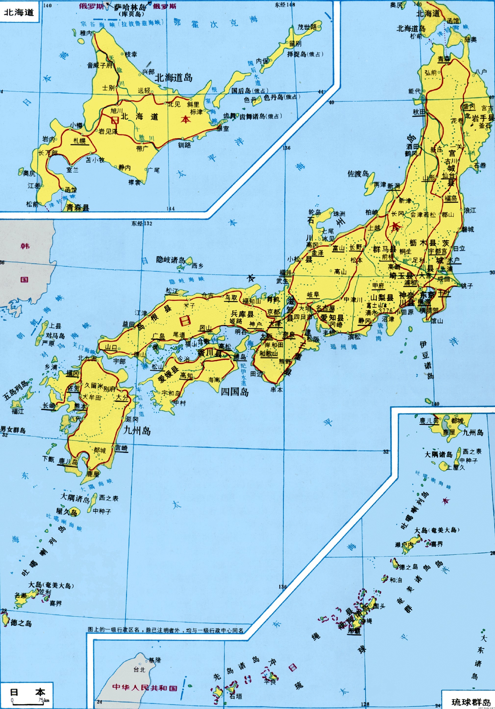 地图：日本