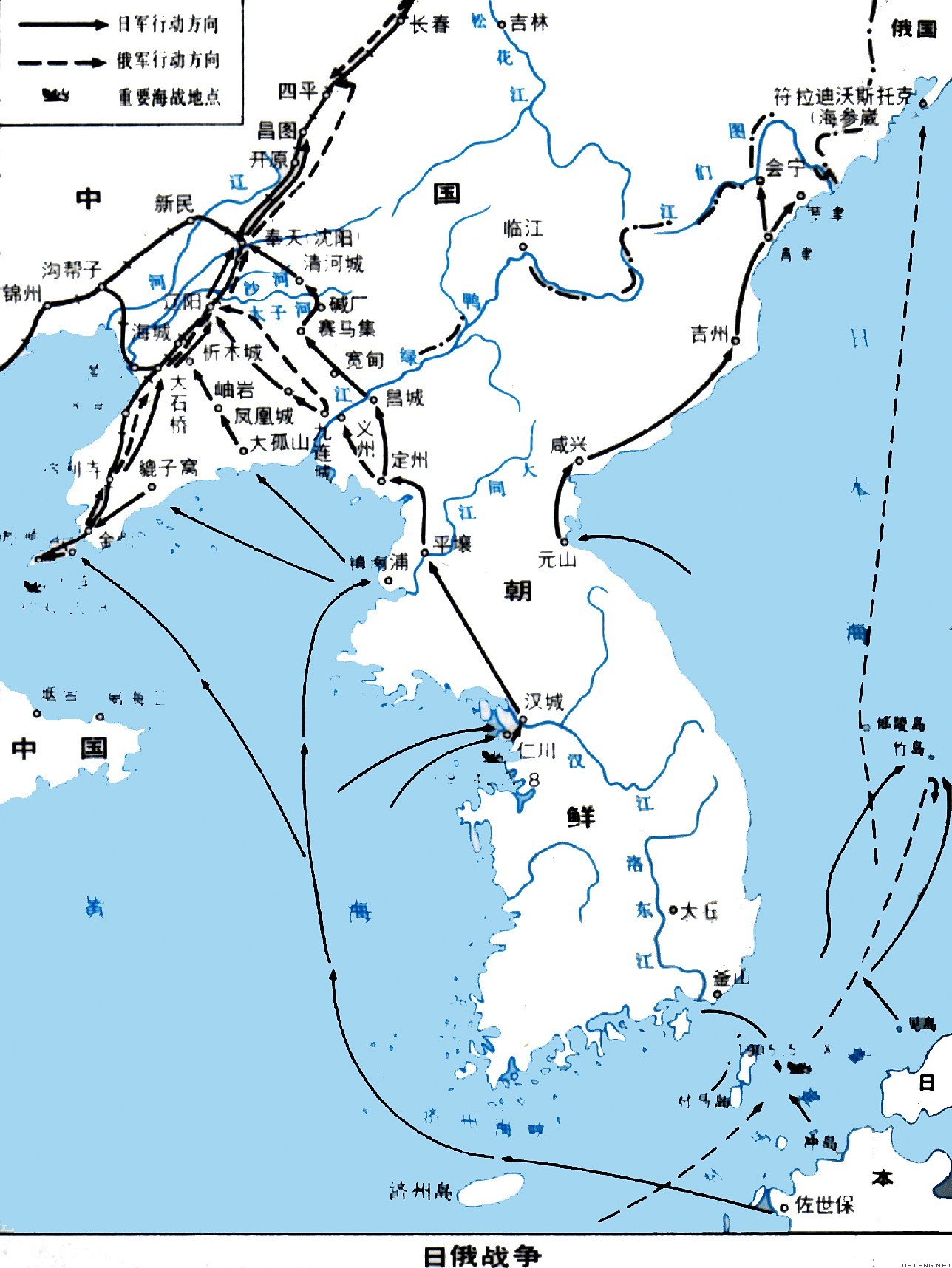 地图：日俄战争