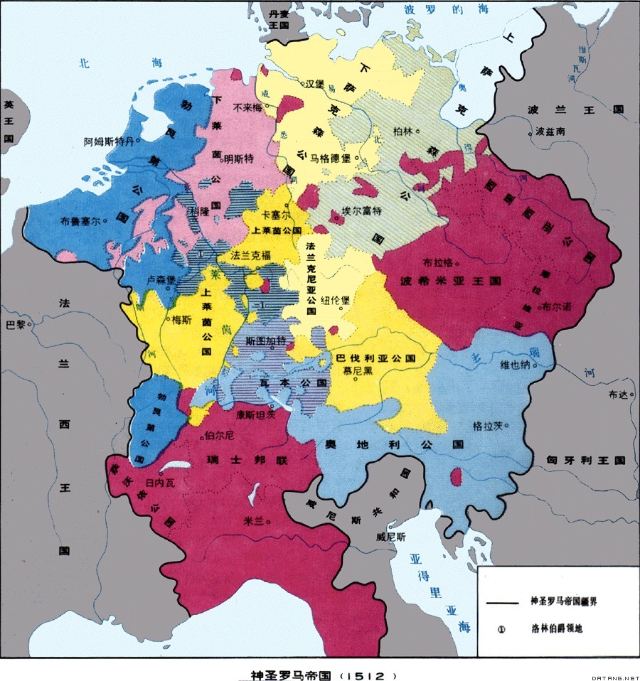 地图：神圣罗马帝国（1512）