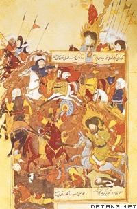 17世纪土耳其绘画中描绘的圣战情景