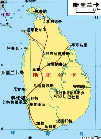 地图:斯里兰卡