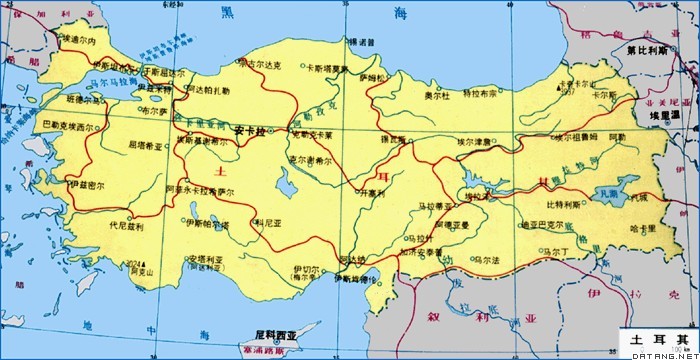 地图：土耳其