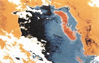 人造地球卫星拍摄的波斯湾（1983）