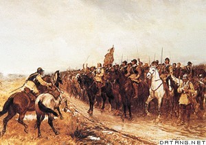 邓巴战役中的克伦威尔军队（绘画）