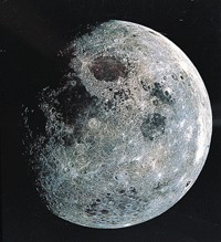 月球（局部），一部分是月球背面