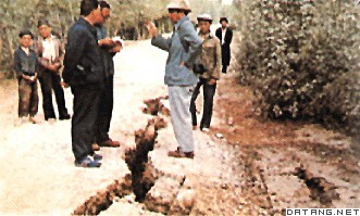 1985年新疆乌恰地震造成的地裂