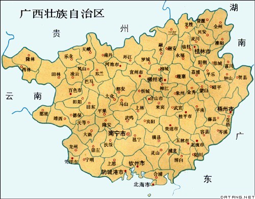 南临北部湾,东连广东,东北接湖南,西北靠贵州,西邻云南,西南与越南图片